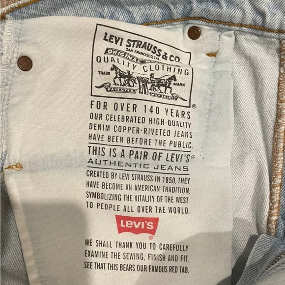 Vintage Mid 90s Levis 512 Denim Cut Off Shorts Size 13 Light Wash - Picture 8 of 10